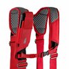 Bucket Boss Belt, Leather Hyrbid Tool Belt with Suspenders, RED, Red 55505-RD